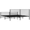 vidaXL Metal Bed Frame without Mattress with Footboard Black 193x203cm