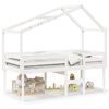 vidaXL High Sleeper Bed without Mattress White 90x200 cm Solid Wood Pine