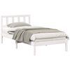 vidaXL Bed Frame with Headboard White 80 x 200 cm Solid Pine Wood