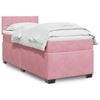 vidaXL Box Spring Bed with Mattress Pink 80x200 cm Velvet