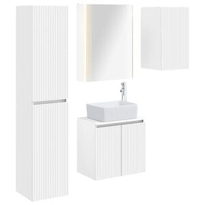 vidaXL Bathroom Cabinet Set 5 pcs White 53 x 15.5 x 70 cm