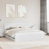 vidaXL Bed Frame with Drawer White 200 x 200 cm Engineer Wood