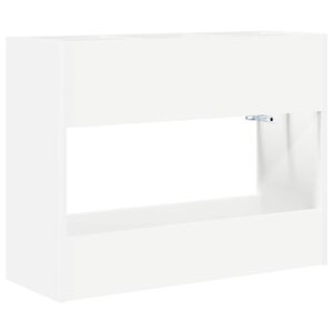 vidaXL Umbrella Stand White 65 x 24 x 50 cm Engineered Wood