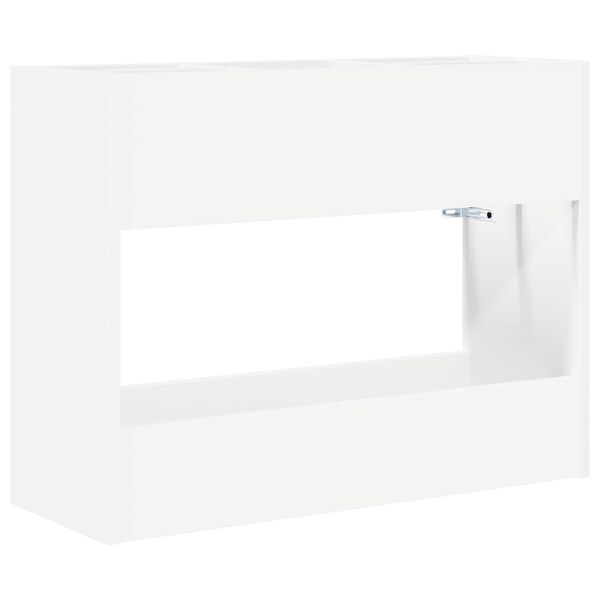 vidaXL Umbrella Stand White 65 x 24 x 50 cm Engineered Wood