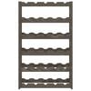 vidaXL Wine Rack for 30 Bottles Grey Solid Wood Pine
