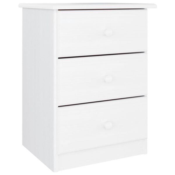 vidaXL Bedside Cabinet ALTA White 41x35x55.5 cm Solid Wood Pine