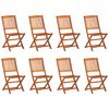 vidaXL 9 Piece Garden Dining Set 220x90x75 cm Solid Wood Acacia