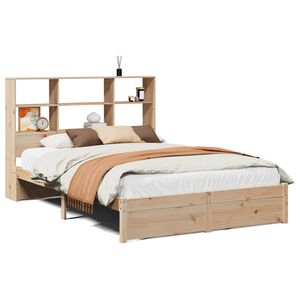 vidaXL Bookcase Bed without Mattress 140x190cm Solid Wood Pine