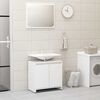 vidaXL 3 Piece Bathroom Furniture Set High Gloss White Engineered Wood