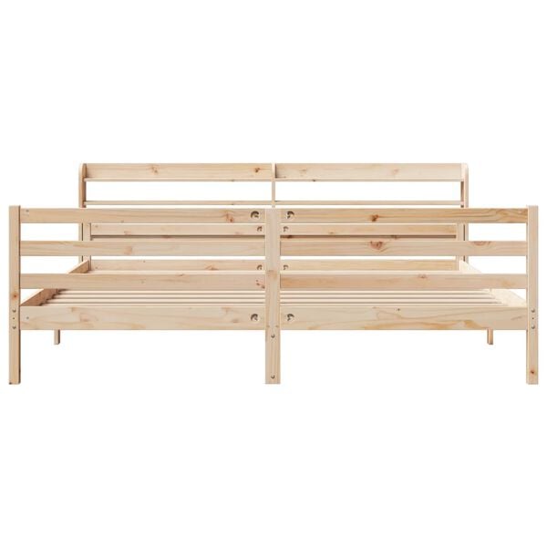 vidaXL Bed Frame with Headboard without Mattress 200x200 cm