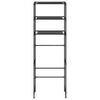 vidaXL 3-Tier Storage Rack over Toilet Black 53x28x169 cm
