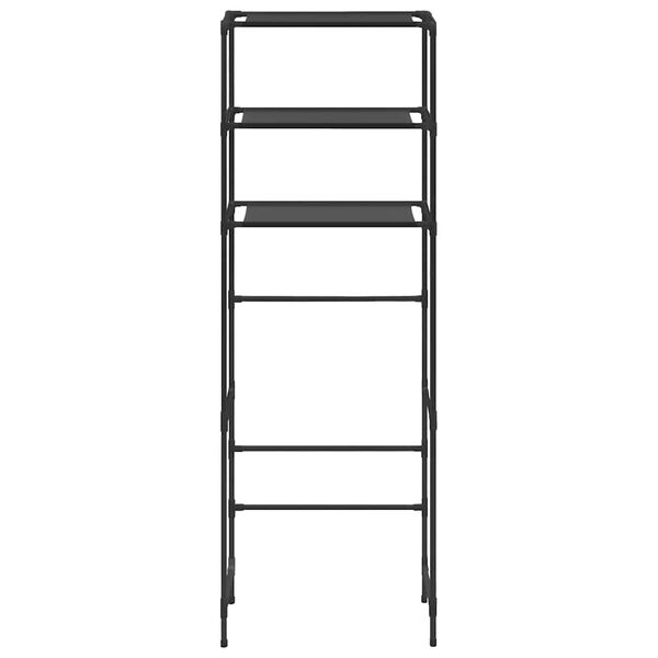 vidaXL 3-Tier Storage Rack over Toilet Black 53x28x169 cm