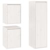 vidaXL 3 Piece TV Cabinet Set White Solid Wood Pine