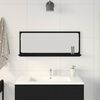 vidaXL Mirror Shelf Black Oak 90 x 10.5 x 37 cm Engineered Wood
