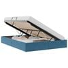 vidaXL Storage Bed with Mattress Dark Blue 140 x 190 cm Velvet