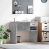 vidaXL Desk with Drawer Concrete Grey 90 x 49 x 75 cm Engineered Wood