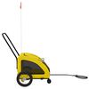 vidaXL Pet Bike Trailer Yellow Oxford Fabric and Iron