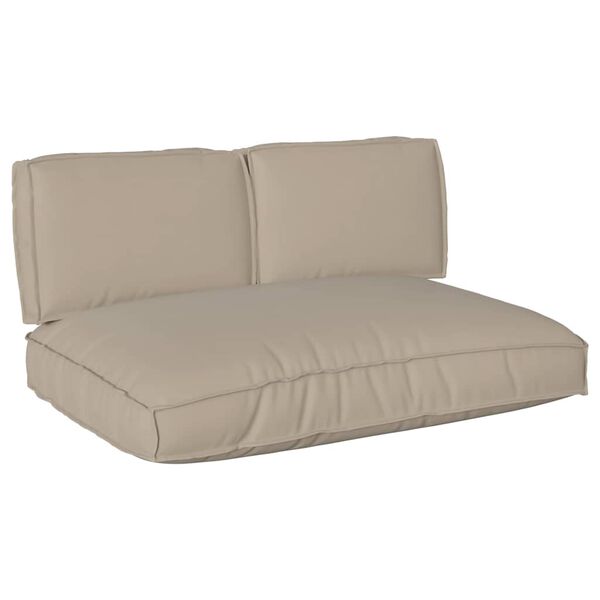 vidaXL Pallet Cushion Set 3 pcs Taupe 120 x 80 x 12 cm Oxford fabric