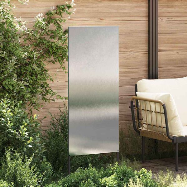 vidaXL Garden Privacy Screen Silver 50 x 140 cm Stainless steel