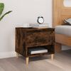vidaXL Bedside Table Smoked Oak 50x46x50 Engineered Wood