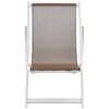 vidaXL Folding Beach Chairs 2 pcs Aluminium and Textilene Brown