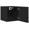 vidaXL Wall Mounted TV Cabinets 2 pcs Black 30.5x30x30 cm