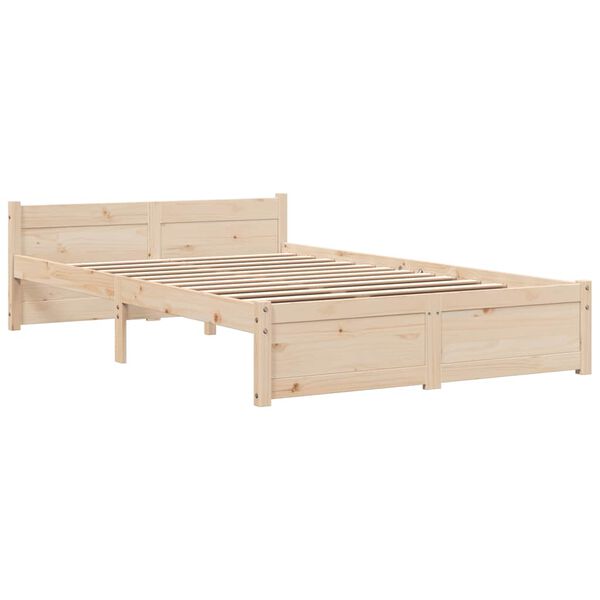 vidaXL Bed Frame without Mattress Solid Wood 120x200 cm