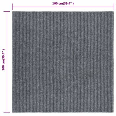 vidaXL Dirt Trapper Carpet Runner 100x100 cm Grey