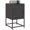 vidaXL Bedside Cabinets 2 pcs Black 36x39x60.5 cm Steel