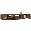 vidaXL 2 Piece TV Cabinet Set with LED Lights Brown Oak Engineered Wood