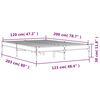 vidaXL Bed Frame without Mattress Grey Sonoma 120x200 cm