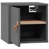 vidaXL Wall Cabinet Grey 31.5x30x30 cm Solid Wood Pine