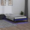 vidaXL LED Bed Frame without Mattress Grey 100x200 cm Solid Wood