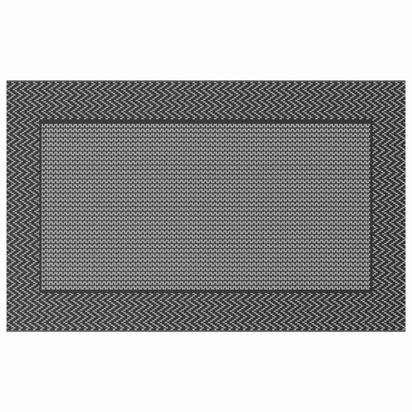 vidaXL Outdoor Rug ARAKIL Black and grey 250 x 400 cm PP