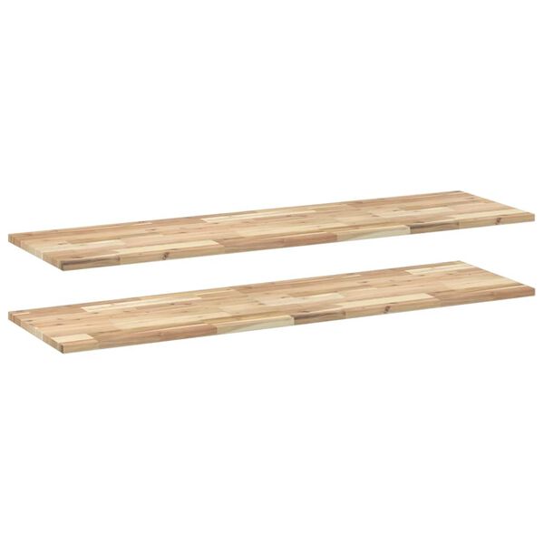 vidaXL Floating Shelves 2 pcs 120x40x2 cm Untreated Solid Wood Acacia