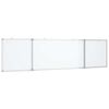 vidaXL Magnetic Whiteboard Foldable 160x40x1.7 cm Aluminium
