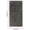 vidaXL High Pile Shaggy Rug Anthracite 100x200 cm 50 mm
