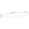 vidaXL Table Top 100x40x2.5 cm Oval Solid Wood Rough Mango