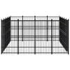 vidaXL Outdoor Dog Kennel Steel 18.43 m²