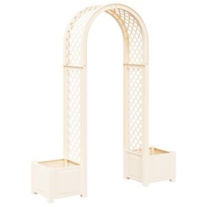 vidaXL Rose Arch with Planter White 168.5 x 43 x 207 cm PP