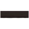 vidaXL Bathroom Countertop Dark Brown 200x50x(2-4) cm Treated Solid Wood