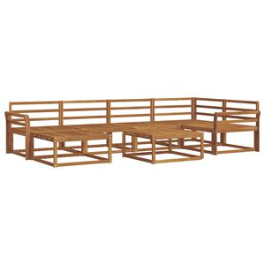 vidaXL Outdoor Sofa Set 7 pcs Natural Solid Acacia Wood