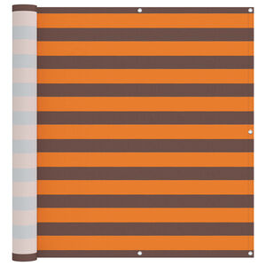vidaXL Balcony Screen Orange and Brown 110 x 600 cm Oxford Fabric