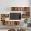 vidaXL TV Units Wall-mounted 4 pcs Old Wood Engineered wood