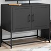 vidaXL TV Cabinet Black 68.5x39x60.5 cm Steel