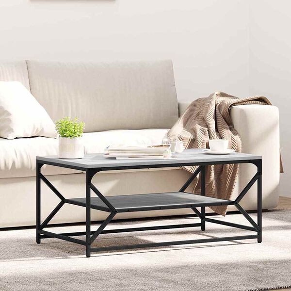 vidaXL Coffee Table Grey Sonoma 90 x 50 x 40 cm