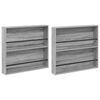 vidaXL Magazine Rack 2 pcs Grey Sonoma 80 x 12 x 70 cm Engineered Wood