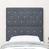 vidaXL LED Headboard with LED Strip Lights Dark Grey 80 cm Polyester