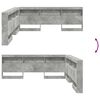 vidaXL Storage Headboard Concrete Grey 200 cm Engineered Wood