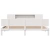 vidaXL Bookcase Bed without Mattress White 200x200cm Solid Wood Pine